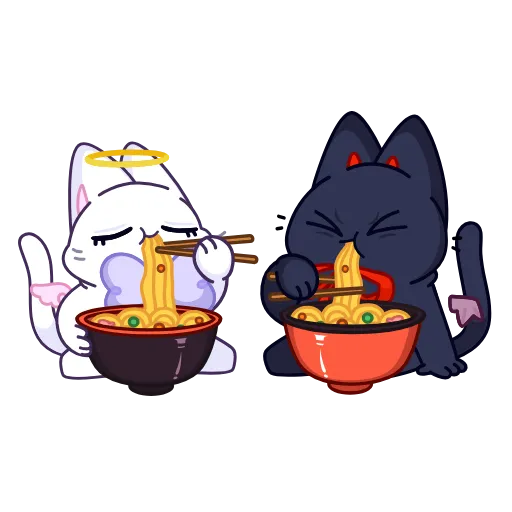 🍜 Стикер «Аннет и Сейлем» для Telegram