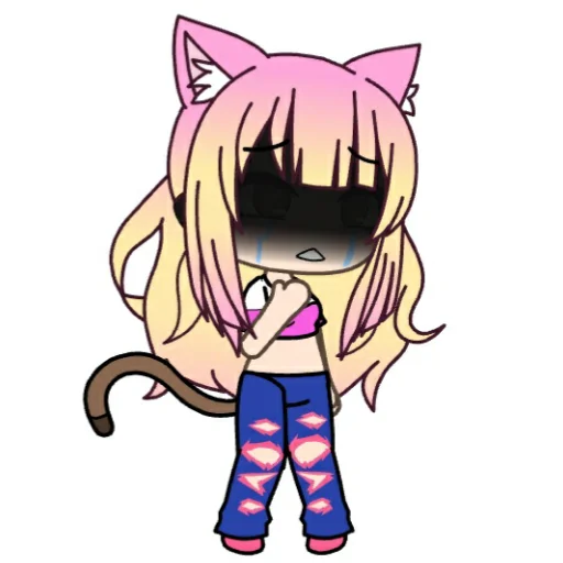 😥 Стикер «Анюша Котик (Gacha life)» для Telegram