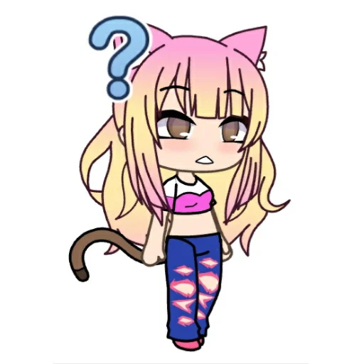 ❔ Стикер «Анюша Котик (Gacha life)» для Telegram