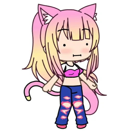 😐 Стикер «Анюша Котик (Gacha life)» для Telegram