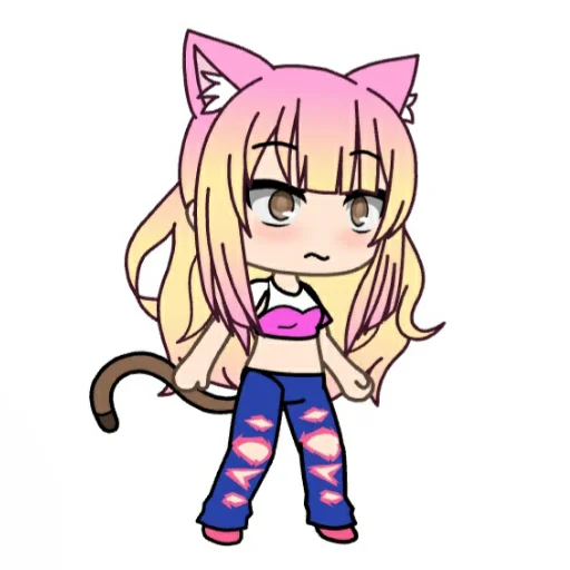 😳 Стикер «Анюша Котик (Gacha life)» для Telegram