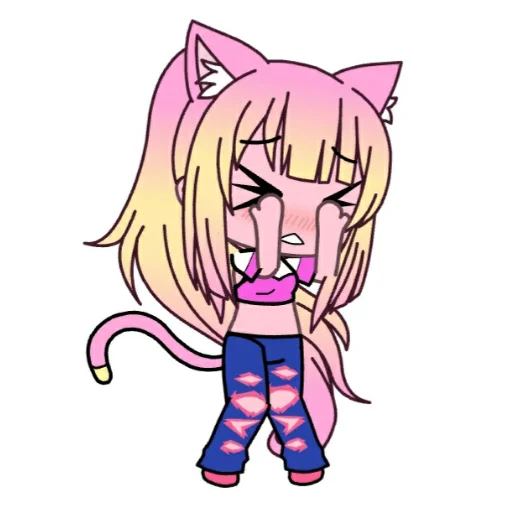 🥵 Стикер «Анюша Котик (Gacha life)» для Telegram