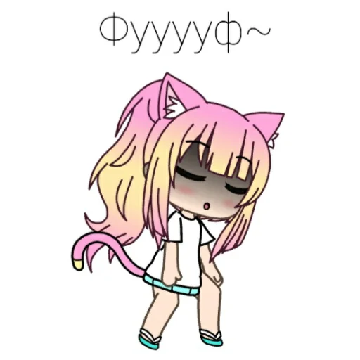 😪 Стикер «Анюша Котик (Gacha life)» для Telegram
