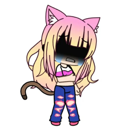 😭 Стикер «Анюша Котик (Gacha life)» для Telegram
