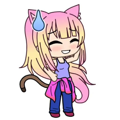 😅 Стикер «Анюша Котик (Gacha life)» для Telegram