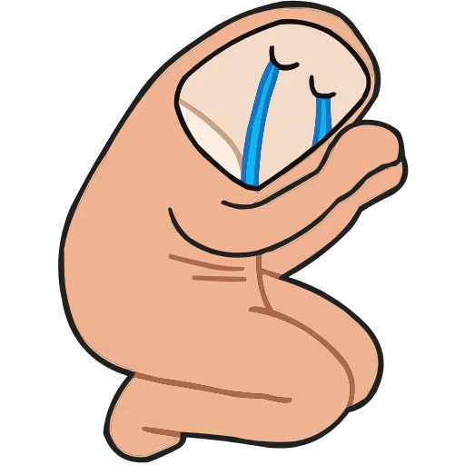 😭 Эмодзи «Палец Антон» для Telegram