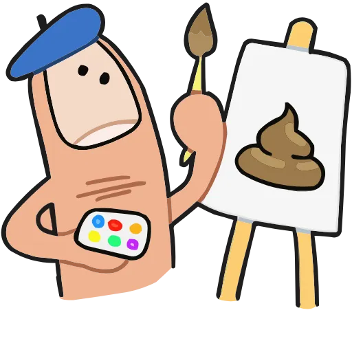 Эмодзи Палец Антон для Telegram — скачать