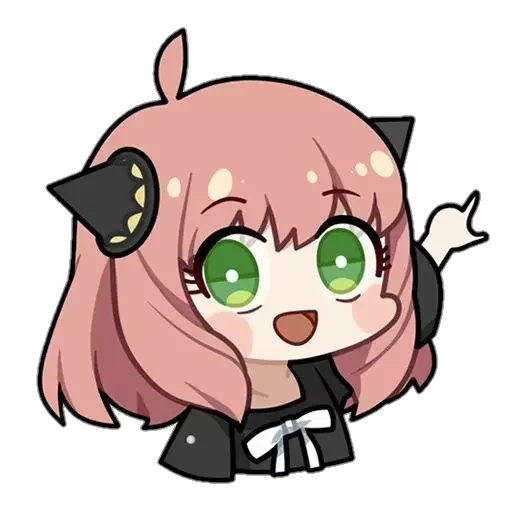 Стикерпак anya chibi для Telegram — скачать