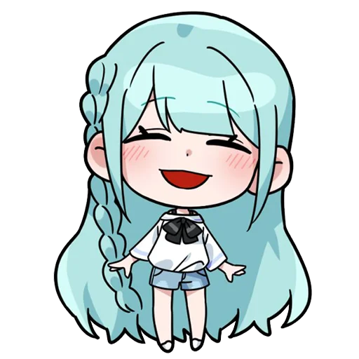 Стикерпак Blue girl для Telegram — скачать