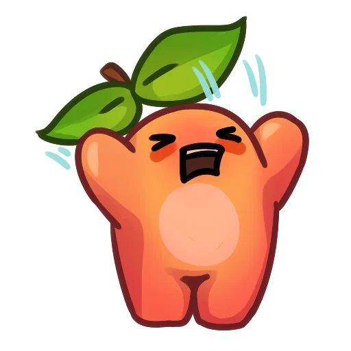 😫 Стикер «Applepeach dude» для Telegram