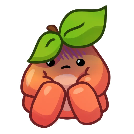 ☹️ Стикер «Applepeach dude» для Telegram