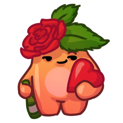 ❤️ Стикер «Applepeach dude» для Telegram