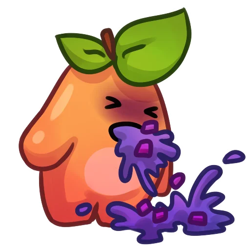 🤮 Стикер «Applepeach dude» для Telegram