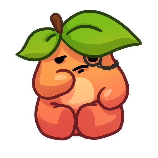 🤔 Стикер «Applepeach dude» для Telegram