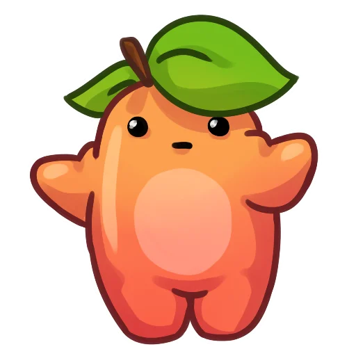 😐 Стикер «Applepeach dude» для Telegram