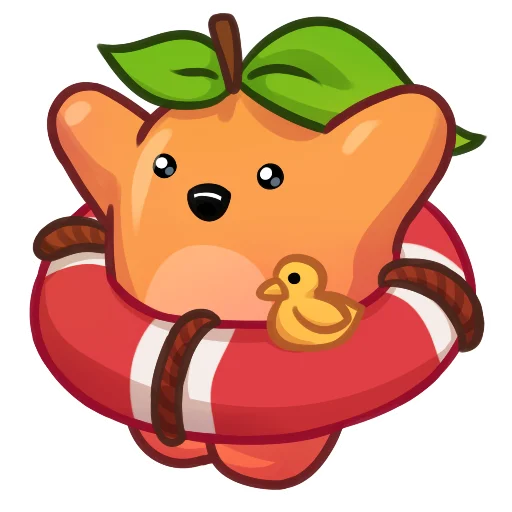 🦆 Стикер «Applepeach dude» для Telegram