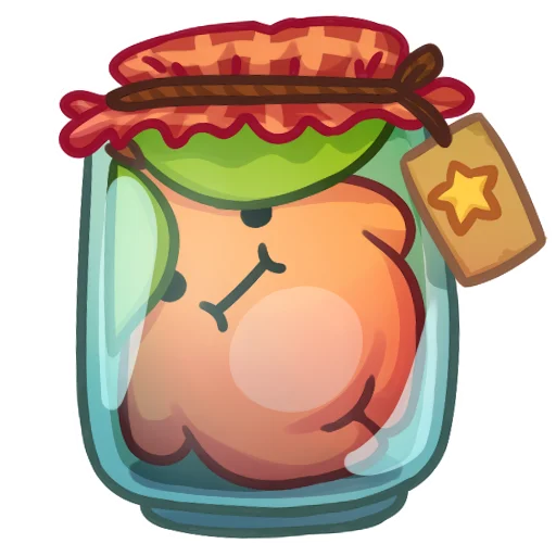 🥫 Стикер «Applepeach dude» для Telegram