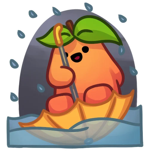 ☔️ Стикер «Applepeach dude» для Telegram