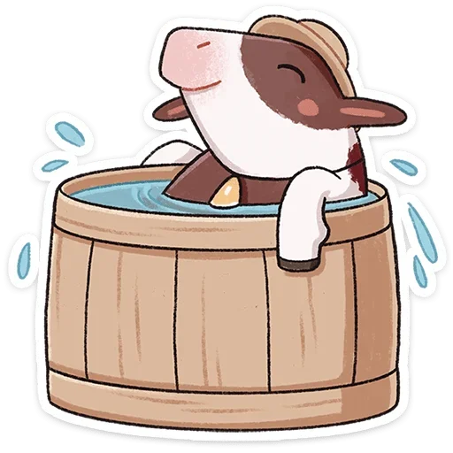 🛀 Стикер «Апрелька» для Telegram