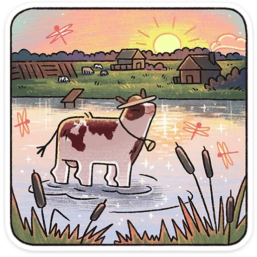 🌅 Стикер «Апрелька» для Telegram