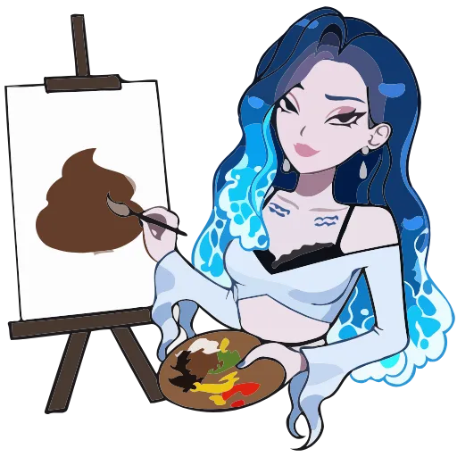 👩‍🎨 Эмодзи «Акварина» для Telegram