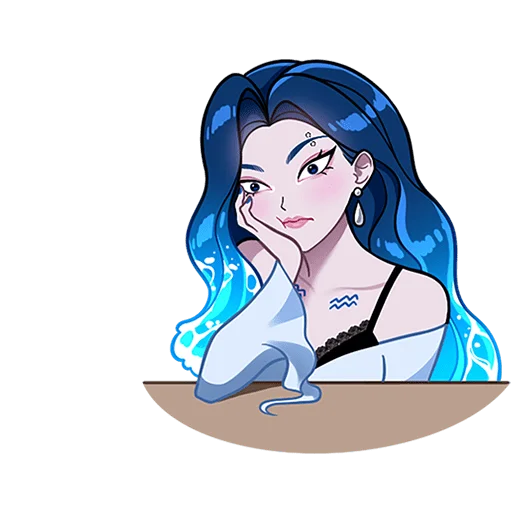 ♒️ Стикер «Акварина Без Текста» для Telegram