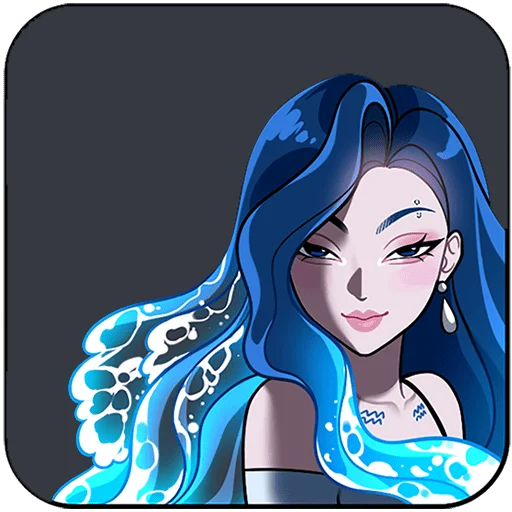 ♒️ Стикер «Акварина Без Текста» для Telegram