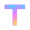 🤩 Эмодзи «Фундамент градиент сирень шрифт» для Telegram