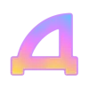 🤩 Эмодзи «Фундамент градиент сирень шрифт» для Telegram