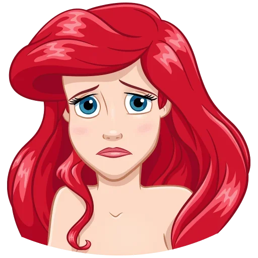 ☹️ Стикер «Ариэль» для Telegram