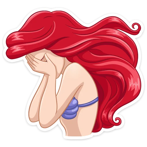 🫣 Стикер «Ариэль» для Telegram