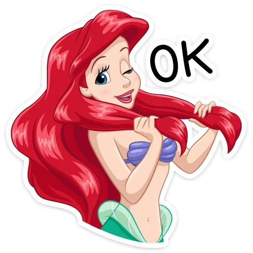 😉 Стикер «Ариэль» для Telegram