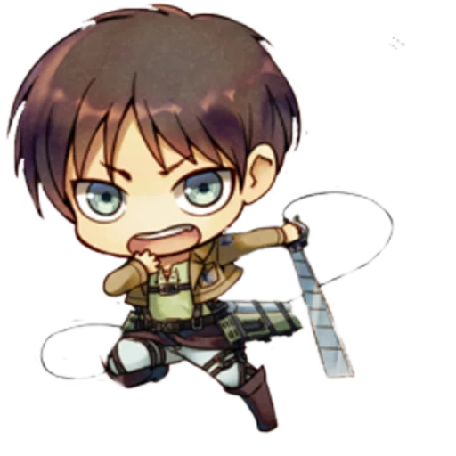 😂 Стикер «attack on titan chibi .saku» для Telegram