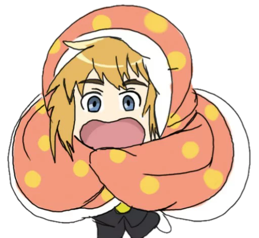 😰 Стикер «attack on titan chibi .saku» для Telegram