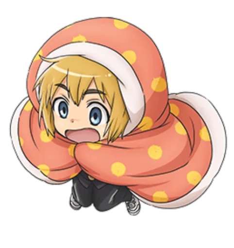 😱 Стикер «attack on titan chibi .saku» для Telegram