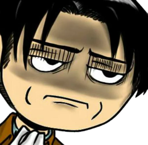 😑 Стикер «attack on titan chibi .saku» для Telegram