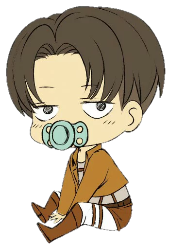 😐 Стикер «attack on titan chibi .saku» для Telegram