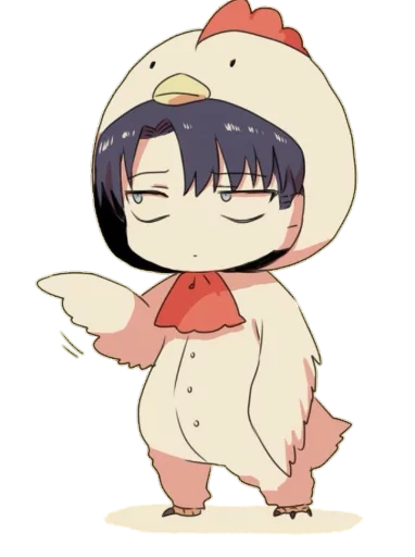 😐 Стикер «attack on titan chibi .saku» для Telegram
