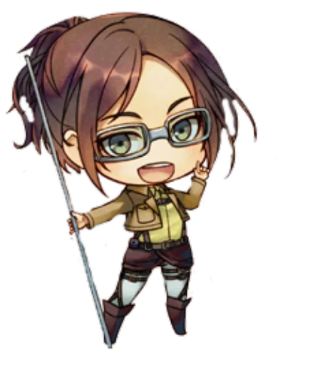 😃 Стикер «attack on titan chibi .saku» для Telegram