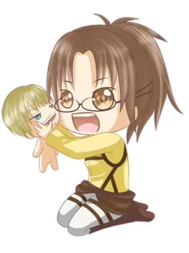 😍 Стикер «attack on titan chibi .saku» для Telegram