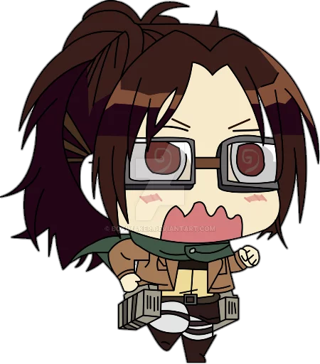 😖 Стикер «attack on titan chibi .saku» для Telegram