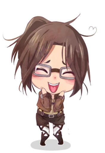 😍 Стикер «attack on titan chibi .saku» для Telegram