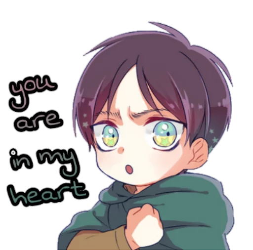 ❤ Стикер «attack on titan chibi .saku» для Telegram