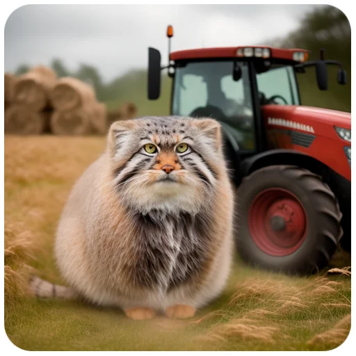 🚜 Стикер «Autumn Manul» для Telegram