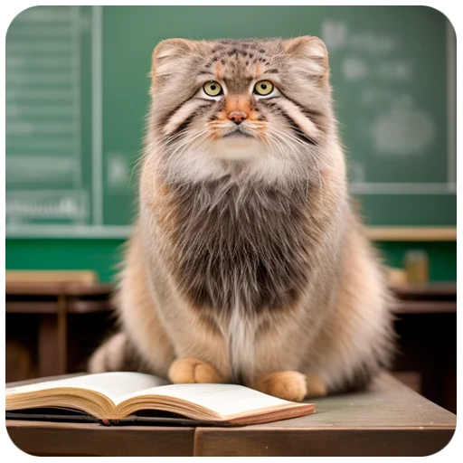 🏫 Стикер «Autumn Manul» для Telegram