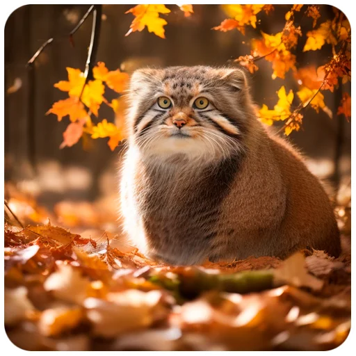 🍁 Стикер «Autumn Manul» для Telegram