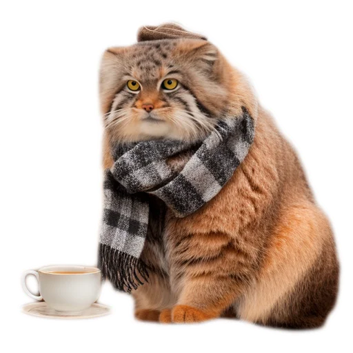 ☕️ Стикер «Autumn Manul» для Telegram