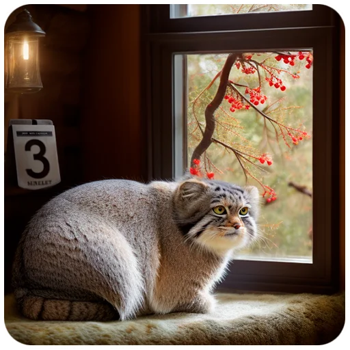 🗓 Стикер «Autumn Manul» для Telegram