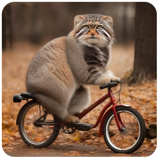 🚲 Стикер «Autumn Manul» для Telegram