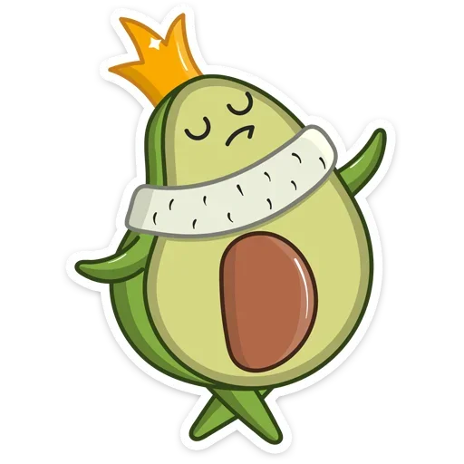 👸 Стикер «Праздничный Авокадик» для Telegram